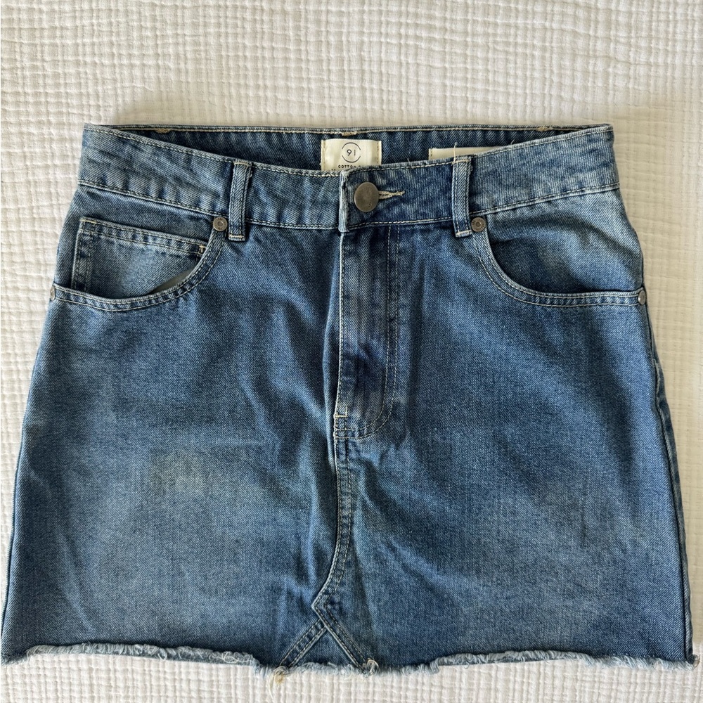 Cotton On Blue Denim Mini Skirt